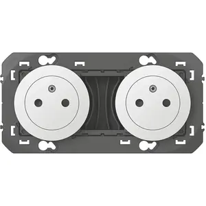 LEGRAND - Prise 2X2P+T Précablée Dooxie blanc
