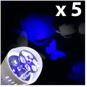 SAMPA Lot 5 Ampoules LED E27 projecteur motifs Eclairage enfants pas cher