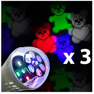 SAMPA Lot 3 Ampoules LED E27 projecteur motifs BEARS Eclairage enfants pas cher