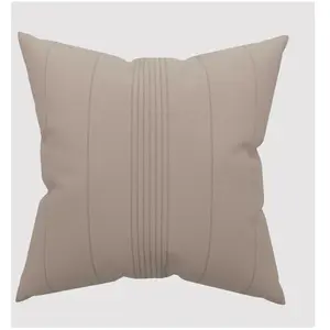 Housse de coussin 40x40 cm ADELE taupe, par Soleil d'Ocre pas cher