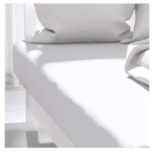 Drap housse uni 160x200 cm ATMO blanc pas cher