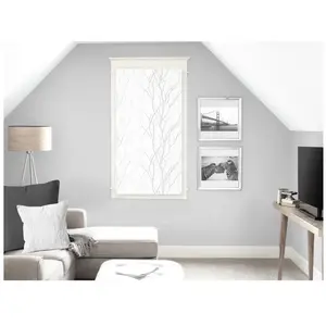 Comparateur de prix : Soleil d'ocre, Liane Brise-bise Dévoré, Polyester, Blanc, 45x90 cm