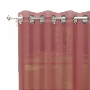 Comparateur de prix : Soleil d'ocre, Alix Voilage à Oeillets, Polyester, Rouge, 135x250 cm