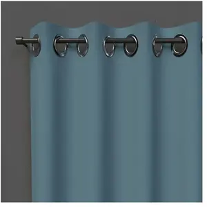 Comparateur de prix : Soleil d'Ocre Rideau à oeillets 135x250 cm OCCULTANT bleu celadon