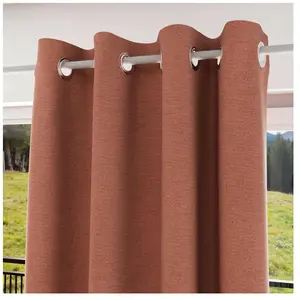 Comparateur de prix : Soleil d'ocre Rideau à oeillets éclipse, opaque, marron (safran), 135 x 180 cm