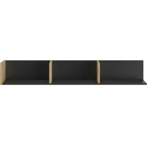 Etagère murale - L160 cm - 160 cm X 24 cm X 24 cm - Calicosy NoirVendu parcdiscount