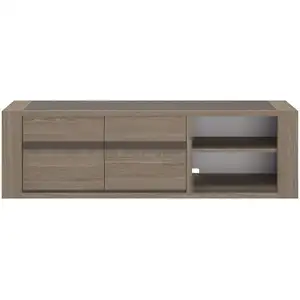 Meuble TV - MARCEAU - Chêne Reed - 190 x 48 x 57 cm - GAMI pas cher