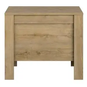 DIAGONE Table console extensible effet bois chêne avec rangement intégré pas cher