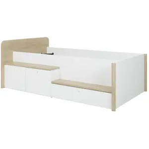 CALICOSY Lit compact bas 90x200 cm - 208 cm X 125 cm X 80 cm - MATIS pas cher
