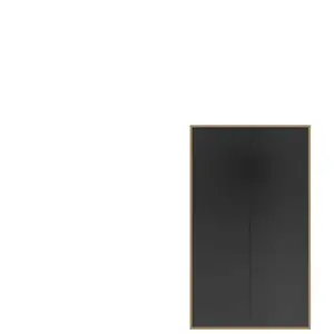 GAMI Armoire 2 portes effet bois noir mat avec penderie et étagères pas cher
