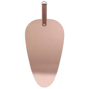 Miroir cuivre rose avec anse triangle Autres Rose pas cher
