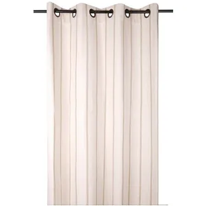 LOVELY CASA Rideau à oeillets 135x260 cm St Trop lin coton 135 X 260 Beige pas cher
