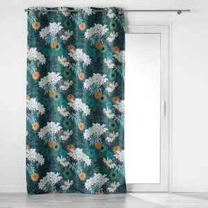 DOUCEUR D'INTERIEUR Rideau à oeillets occultant 135x260 cm Osaka microfibre 135 X 260 Vert pas cher