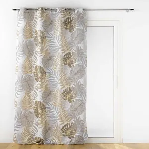 DOUCEUR D'INTERIEUR Rideau à oeillets 140x260 métallisé Mogador 140 X 260 Blanc pas cher