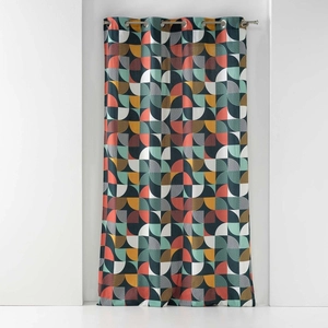 Rideau à oeillets 140x240 Rythmo orange coton pas cher