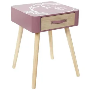 Table de chevet - Madame Princesse - 1 tiroir - Autres - Rose pas cher