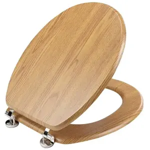 DOUCEUR D'INTERIEUR Abattant WC MDF charnières métal effet bois Strata chêne pas cher