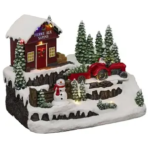 FEERIC LIGHTS AND CHRISTMAS Village de Noël tracteur 10 LED pas cher