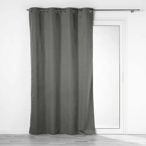 Rideau à oeillets occultant jacquard 140x260 cm Darko anthracite pas cher