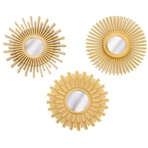 Lot de 3 miroirs ronds Amed or D25 pas cher