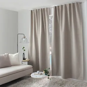 ENJOY HOME Rideau total occultant 140x240 pattes cachées Beige pas cher
