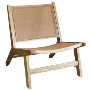 Fauteuil en bois et assise cannage pas cher