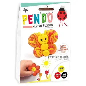 GRAINES CREATIVES - Pen'do Natuur Geel Rood Zwart Doos, Potloodklei pas cher