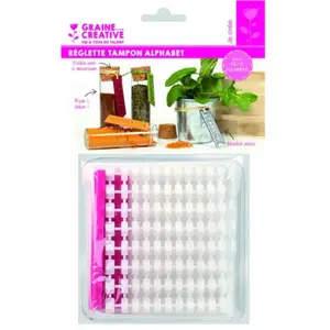 Réglette tampon alphabet pour pâte polymère - Graine Creative - Lettre...Vendu parcdiscount