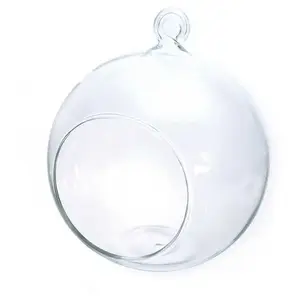 Boule verre ouverte 12 cm pas cher