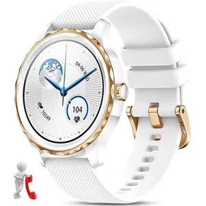 Smartwatch Femme avec Appel, Montre Connectée Ronde avec Fonction Fémi...Vendu parcdiscount