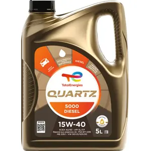 TOTALENERGIES TOTAL HUILE MOTEUR 5L QUARTZ 5000 DIESEL 15W40 pas cher