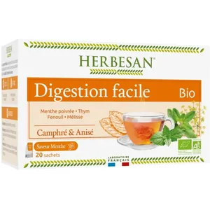 Herbesan Bio Infusion Digestion Facile Saveur Menthe n°3 20 sachets pas cher