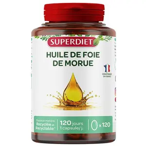 Superdiet Huile de Foie de Morue 120 capsules pas cher
