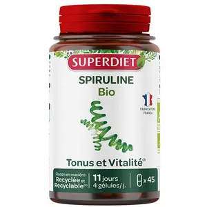 Superdiet Spiruline Bio 45 gélules pas cher