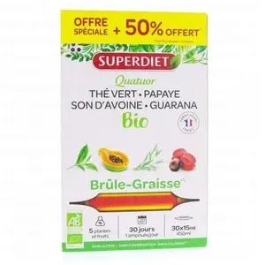 Super Diet Quatuor Brûle-Graisse Ampoules 30x15ml pas cher