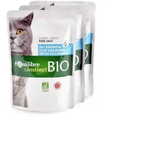 Équilibre & Instinct - Mitonné Bio Au Saumon Pour Chat - 100g pas cher