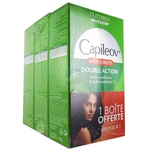 NUTREOV-PHYSCIENCE Nutreov Physcience Capileov Anti-Chute Lot de 2 x 30 gélules + 1 Boite Offerte pas cher