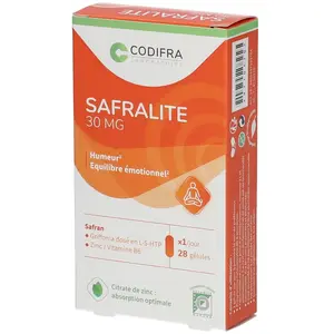 Codifra Safralite Humeur et Equilibre émotionnel 30mg 28 gélules pas cher