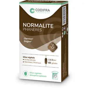 Codifra Normalite Phaneres Cheveux et Ongles 60 gélules pas cher