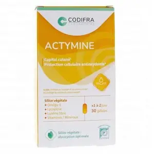 Codifra Actymine Capital Cutané et Préparation solaire 30 gélules pas cher