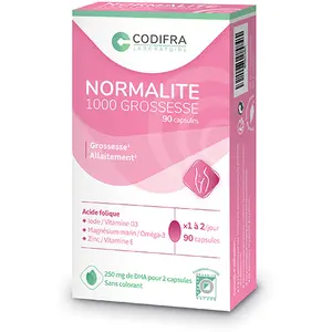 Codifra Normalite 1000 Grossesse Allaitement et Fertilité 90 capsules pas cher