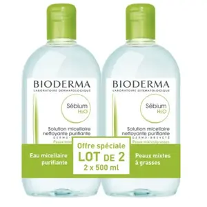 Bioderma Bioderma Sébium H2o 2x500ml pas cher