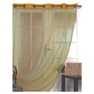 Voilage En Organza À Fines Rayures Brodées