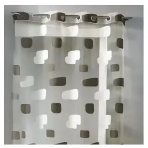 Voilage En Organza Jacquard Et Briques Colorées