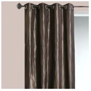 Homemaison Homemaison - Rideau D'ameublement En Taffetas Froissé Marron Chocolat 135x260 Cm