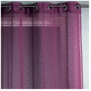 HomeMaison Voilage tissé et fileté Prune 300x240 cm