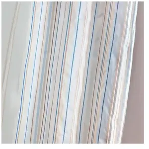 HOME MAISON Rideau voilage en organza à rayures Bleu 150x240cm pas cher