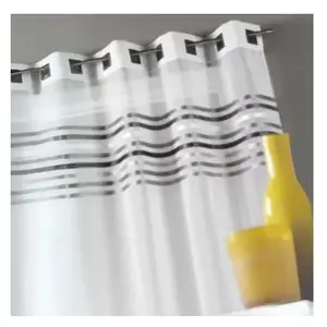 Comparateur de prix : HomeMaison HM6913488 Gris Rideau Voilage Étamine Parement Tissé dans l...