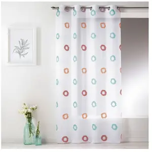 Comparateur de prix : HomeMaison Home Maison 09378-8-AL Voilage Etamine Légère Jacquard Fils...