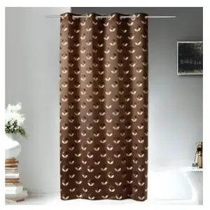 Homemaison Homemaison - Rideau En Jacquard À Imprimés 'rosacé Marron Chocolat 140x260 Cm
